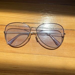 Light blue film sunglasses